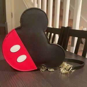 Disney Loungfly Mickey Shaped Crossbody Bag
